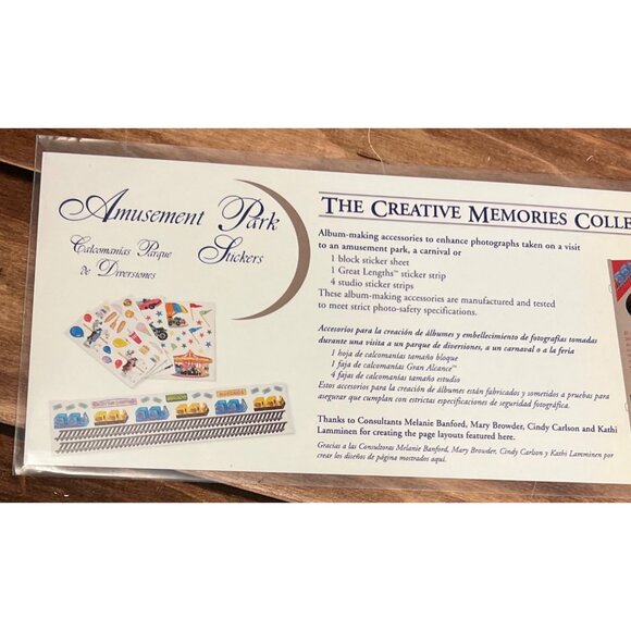 2002 CREATIVE MEMORIES AMUSEMENT PARK STICKERS 6165540602 ROLLER COASTER HOT DOG - Picture 4 of 5